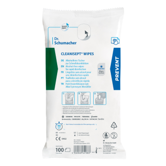 CLEANISEPT® WIPES
Alkoholfreie Tücher zur Schnelldesinfektion