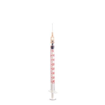 Dispomed Feindosierspritze 1 ml,  3-tlg., m. Spardorn