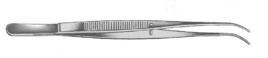 rk - Pinzette anatomische gerade Metall
