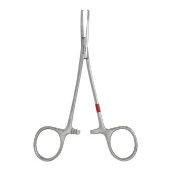 Einmal-Klemme Micro-Mosquito - 12,5 cm, gebogen, chirurgisch