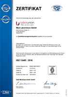 DIN EN ISO 13485 : 2016 / Zertifikat-Registrier-Nr.: 239260 MP2016SCC