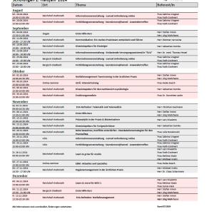 Schulungsübersicht 2 HJ 2024 