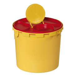 Multi-Safe - Kanülen-Entsorgungsbox medi /  6 L /  rund /  rund /  gelb/rot /  1 Stück