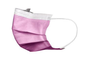 OP Mundschutz Typ IIR 3-lagig, mit Gummibändern, rosa 