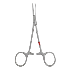 Einmal-Klemme Halsted-Mosquito - 13,0 cm, gebogen 