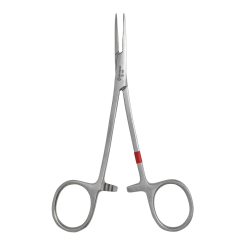 Einmal-Klemme Mosquito - 12,5 cm, fein,gebogen, anat. 