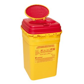 Multi-Safe - Kanülen-Entsorgungsbox euroMatic® /   4 L /  eckig /  oval /  gelb/rot /  1 Stück