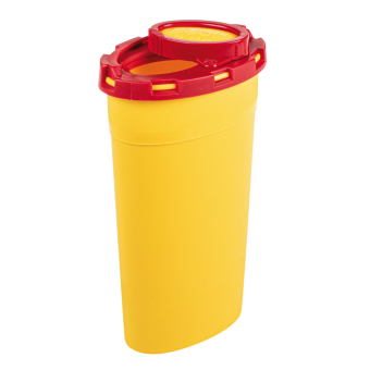 Multi-Safe - Kanülen-Entsorgungsbox sani /  0,2 L / oval / oval /  gelb/rot /  1 Stück
