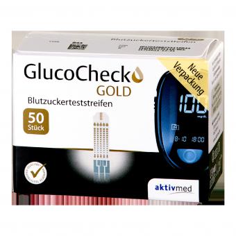 GlucoCheck GOLD Blutzuckerteststreifen 50 Stück