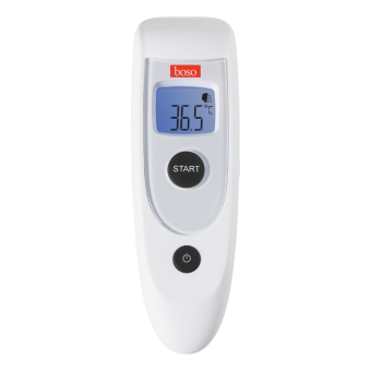 bosotherm Fieberthermometer diagnostic /  kontaktlos an der Stirn; nur 1 Sek.; Speicher für 30 Messwerte; Körper- und Oberflächentemperatur