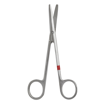 Einmal-Schere Fuhrmann Metall Nach Metzenbaum, stumpf/stumpf, gerade /  14,5 cm