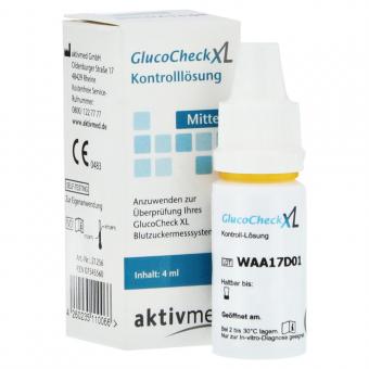 GlucoCheck XL Kontrolllösung mittel