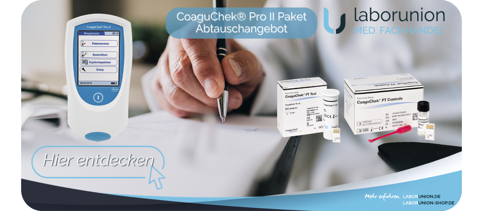 3. Startseite Aktion Coaguchek Abtausch